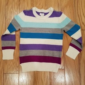 Girls Striped Long Sleeve Sweater
